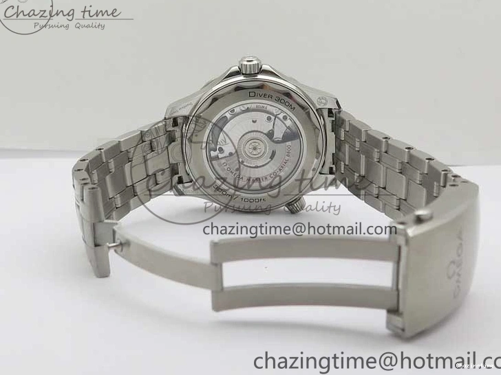 0502 EasyCare Seamaster Diver 300M ORF 1:1 Best Edition Black Ceramic Black Dial on SS Bracelet A 7870